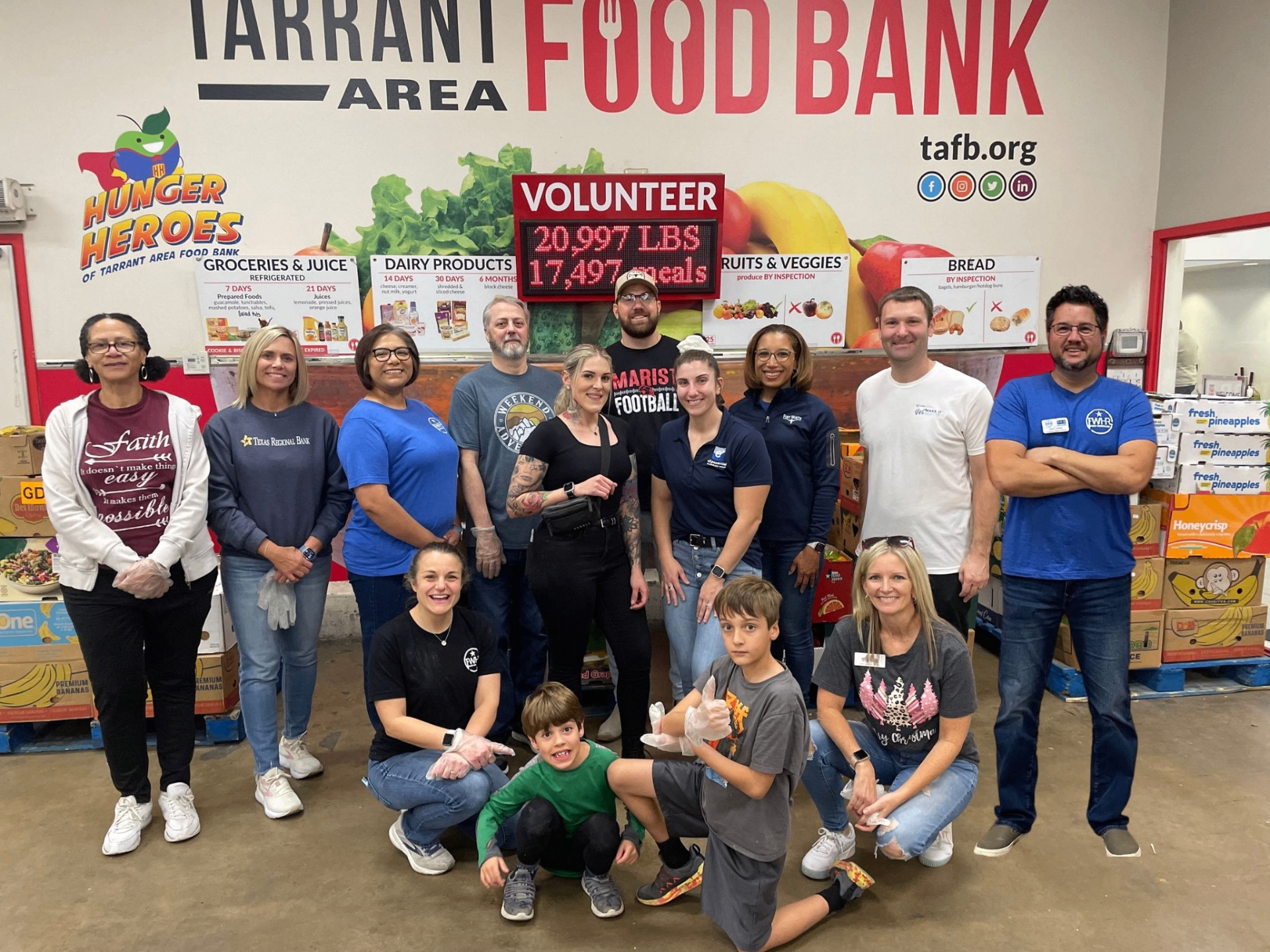 Volunteering at Tarrant Area Food Bank